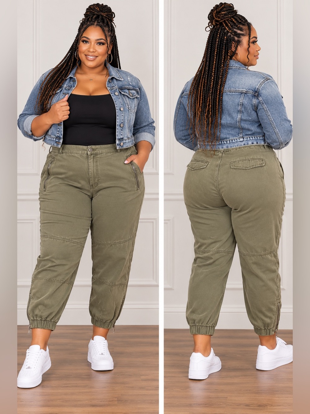 GAP Olive Green Cargo Jogger Pants for Women